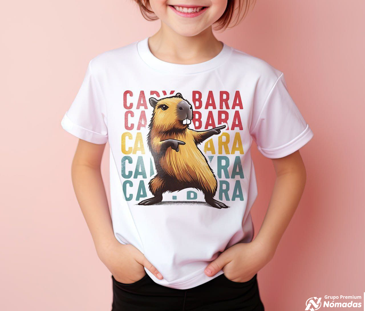 La playera unisex para niños con diseño impreso "CAPIBARA"