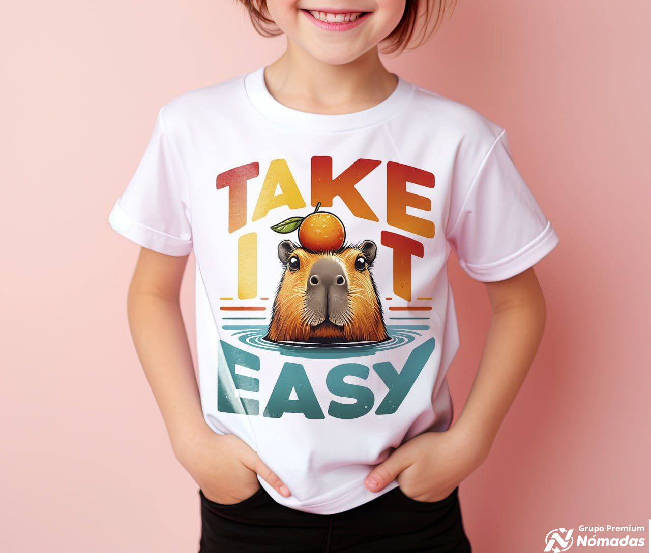 La playera unisex para niños con diseño impreso "CAPIBARA"