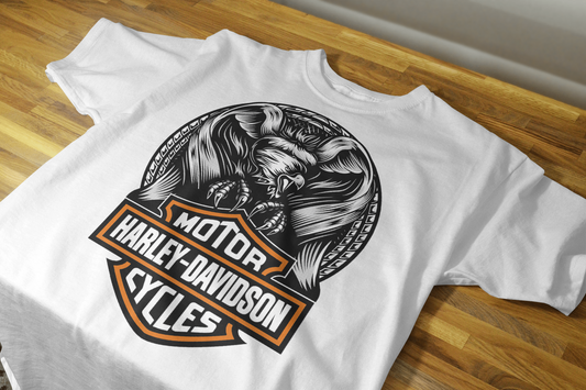 Harley Davidson Semitono Dtf Player Blanca