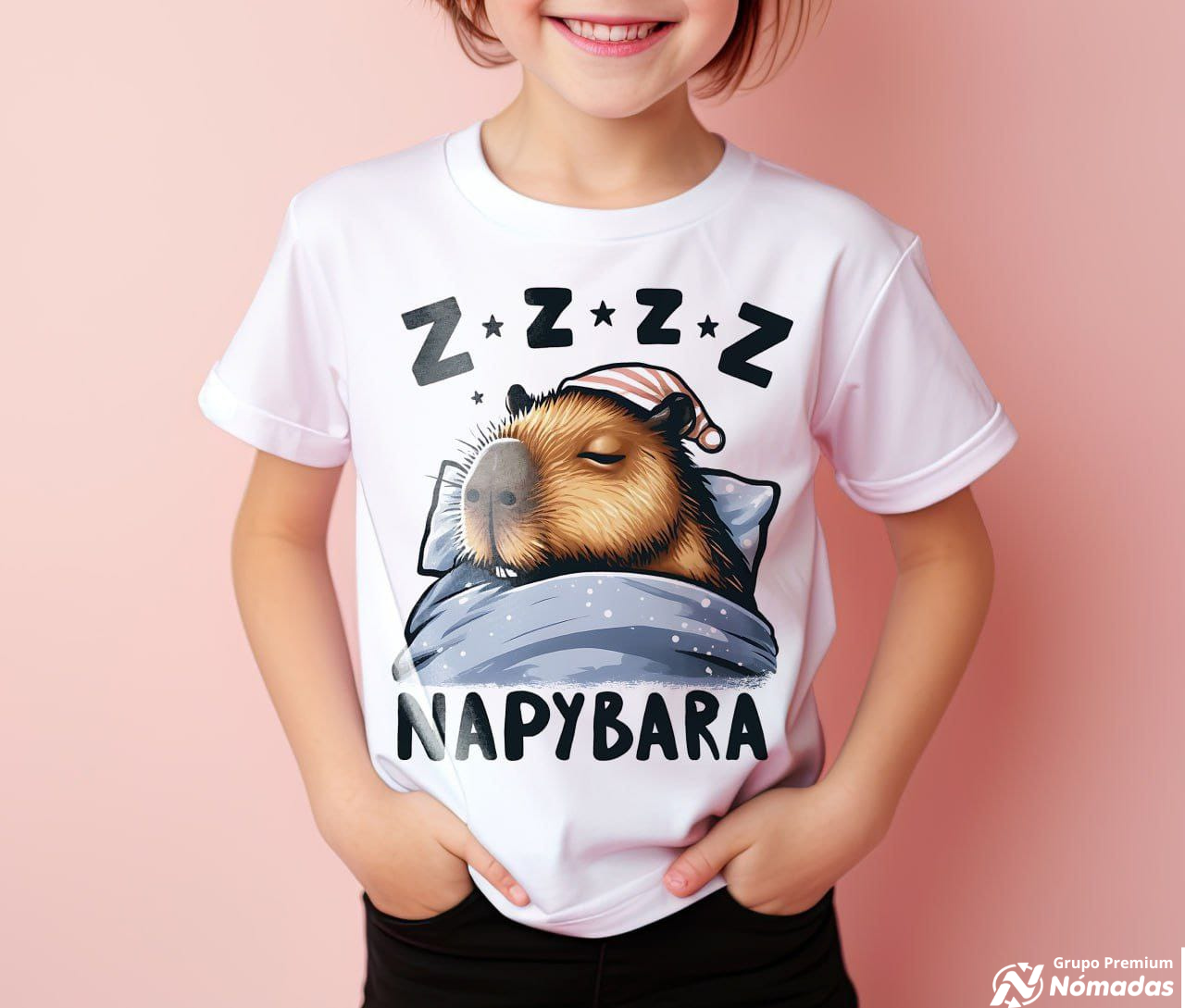 La playera unisex para niños con diseño impreso "CAPIBARA"