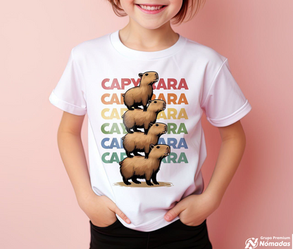 La playera unisex para niños con diseño impreso "CAPIBARA"