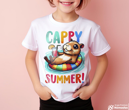 La playera unisex para niños con diseño impreso "CAPIBARA"