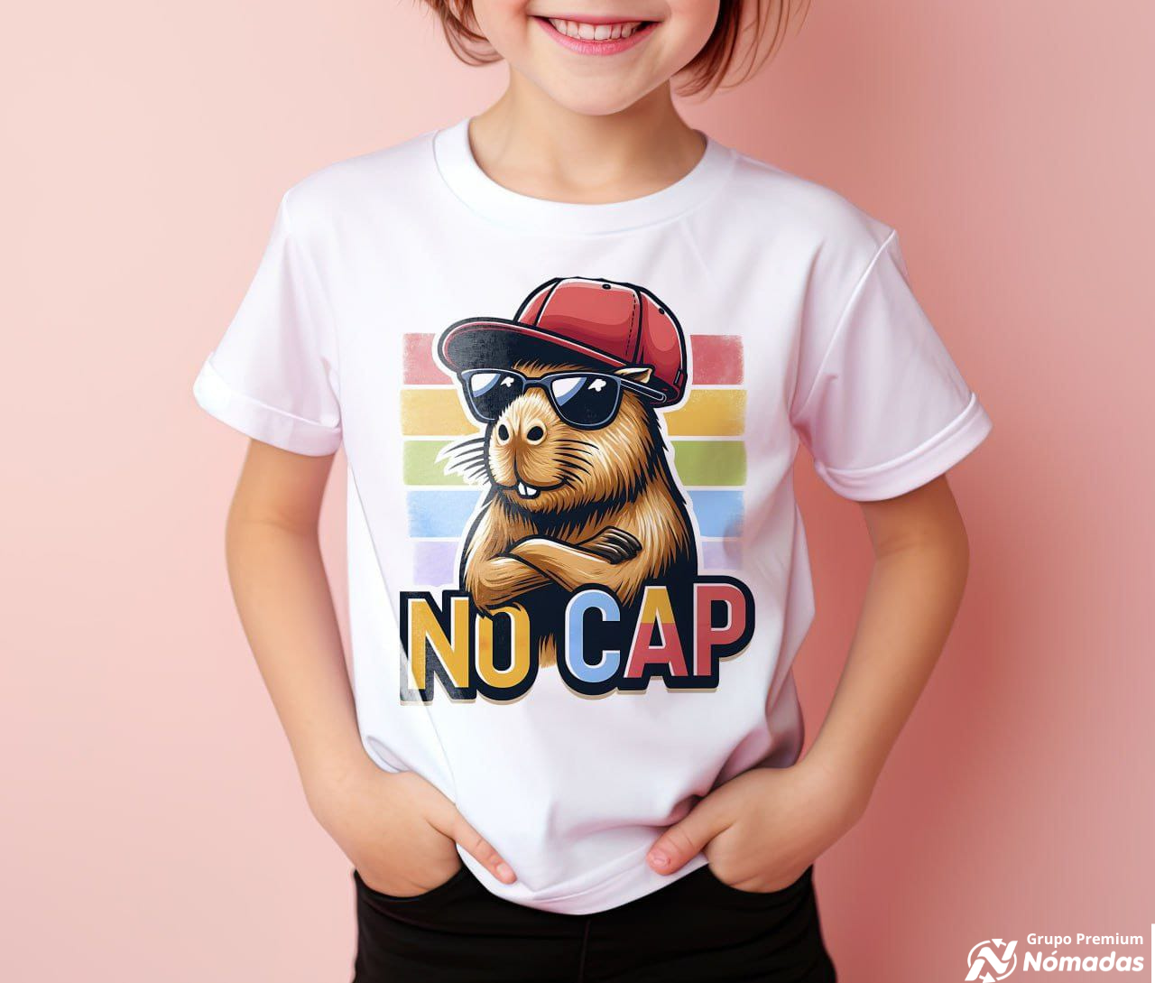 La playera unisex para niños con diseño impreso "CAPIBARA"