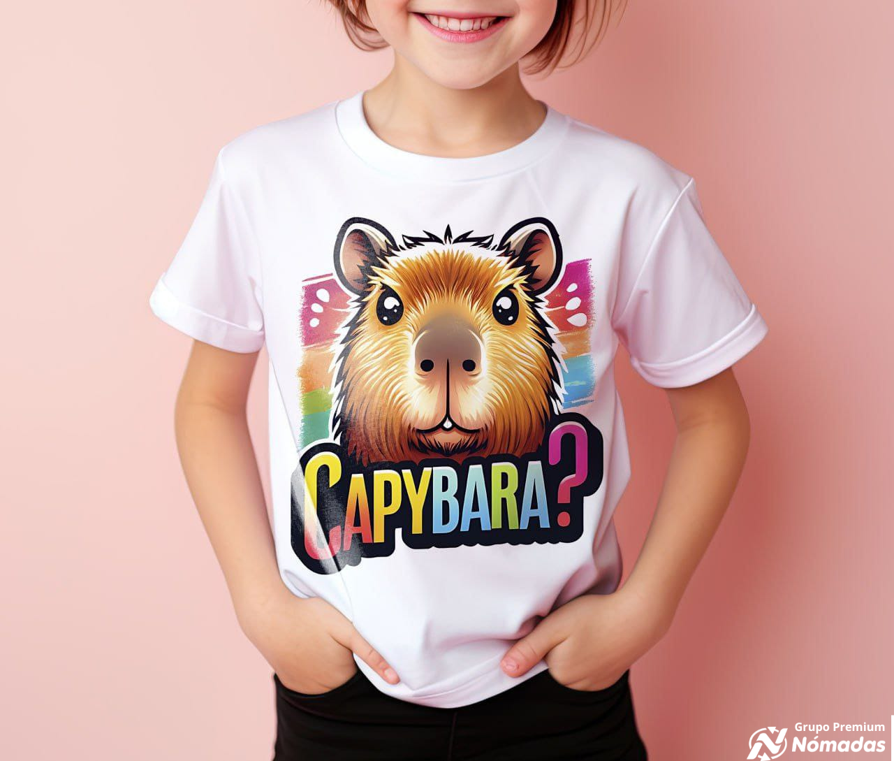 La playera unisex para niños con diseño impreso "CAPIBARA"