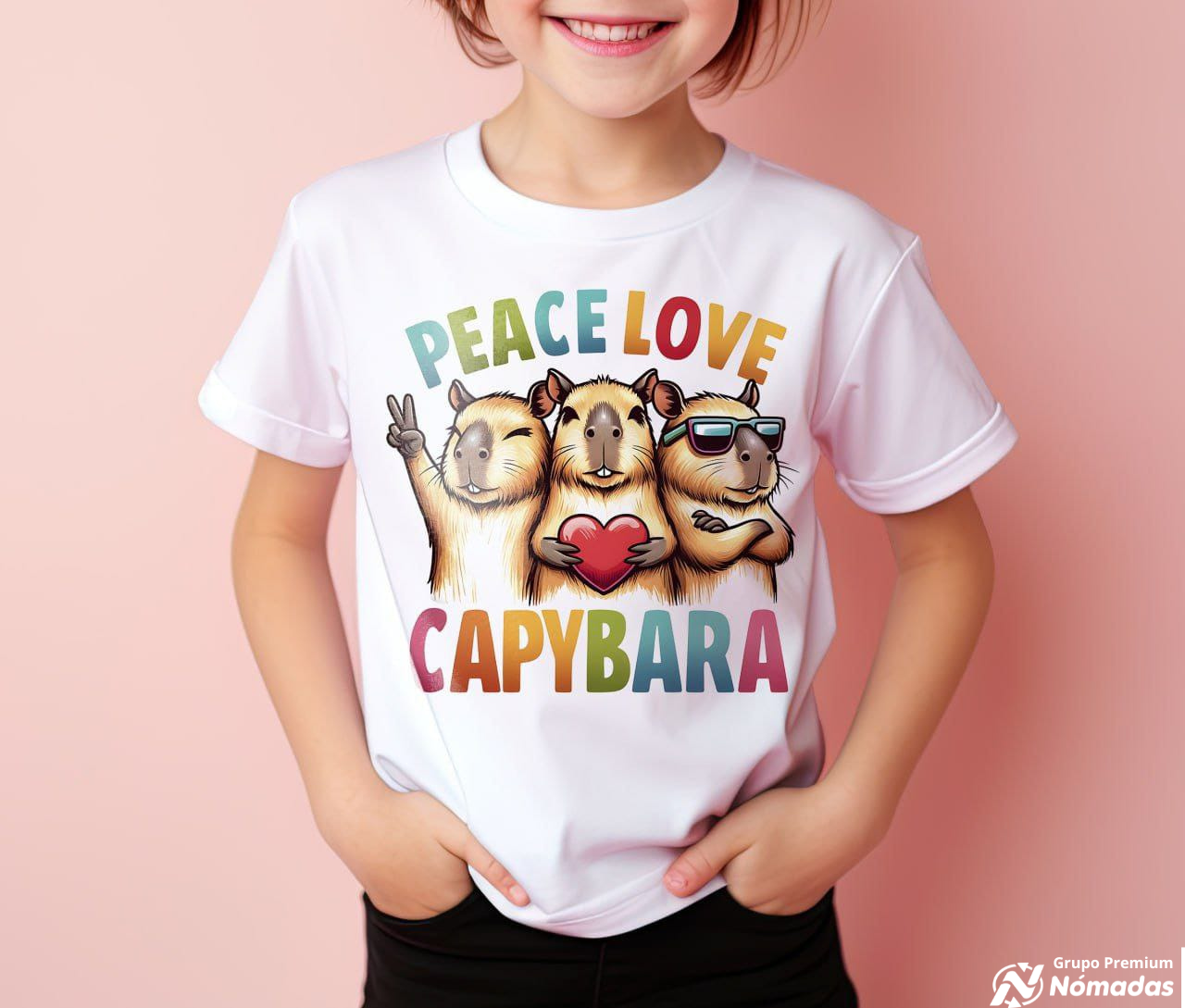 La playera unisex para niños con diseño impreso "CAPIBARA"