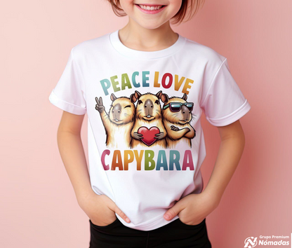 La playera unisex para niños con diseño impreso "CAPIBARA"