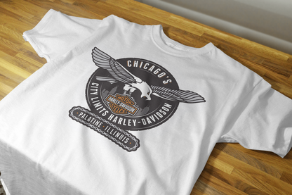 Harley Davidson Semitono Dtf Player Blanca
