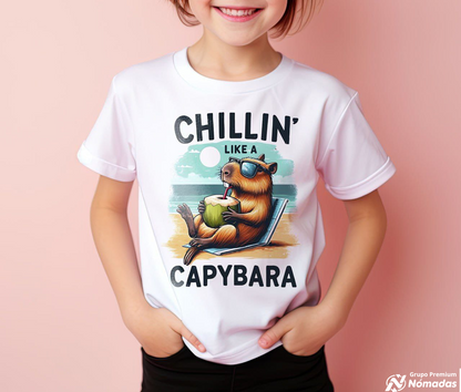 La playera unisex para niños con diseño impreso "CAPIBARA"