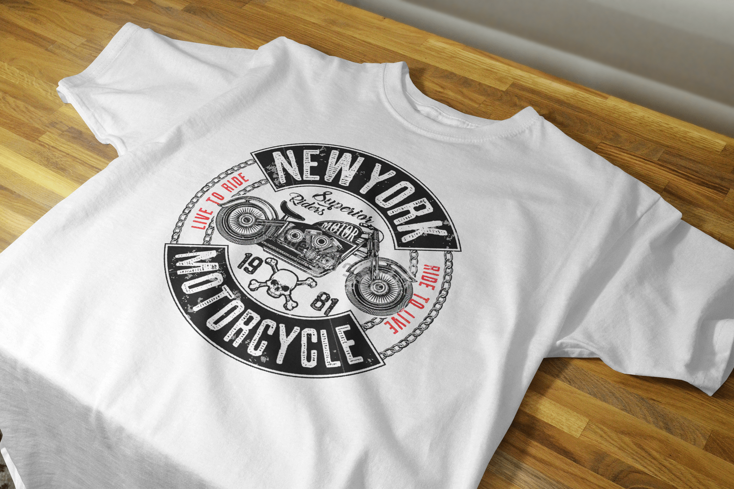 Harley Davidson Semitono Dtf Player Blanca