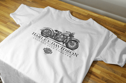 Harley Davidson Semitono Dtf Player Blanca